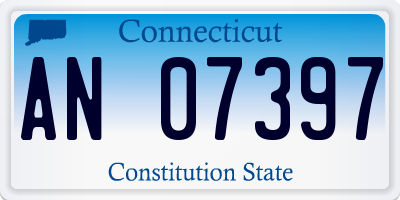 CT license plate AN07397