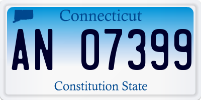 CT license plate AN07399