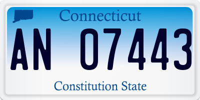 CT license plate AN07443