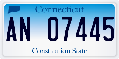 CT license plate AN07445