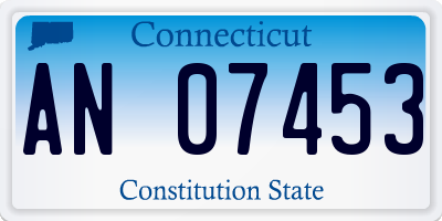 CT license plate AN07453