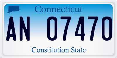 CT license plate AN07470