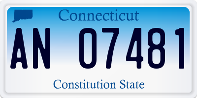 CT license plate AN07481