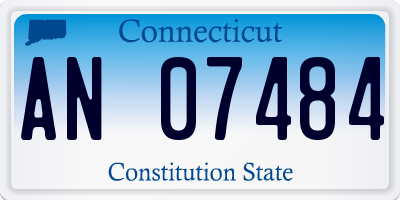 CT license plate AN07484