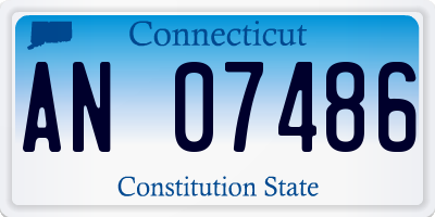 CT license plate AN07486