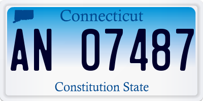 CT license plate AN07487