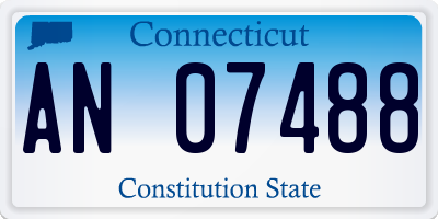 CT license plate AN07488