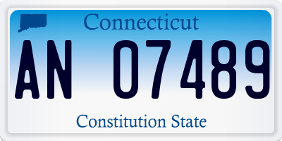 CT license plate AN07489