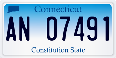 CT license plate AN07491