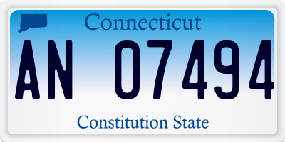 CT license plate AN07494