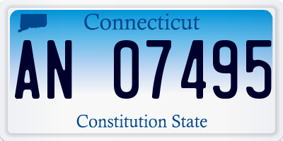CT license plate AN07495