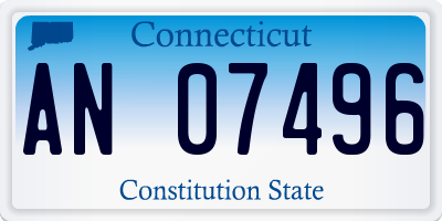 CT license plate AN07496