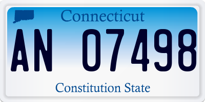 CT license plate AN07498