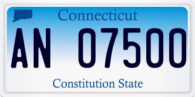 CT license plate AN07500