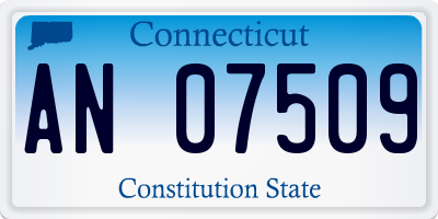 CT license plate AN07509