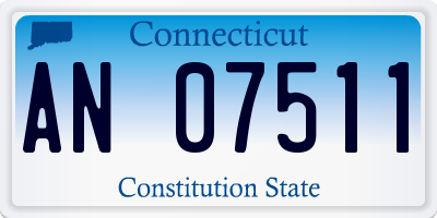 CT license plate AN07511