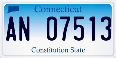 CT license plate AN07513