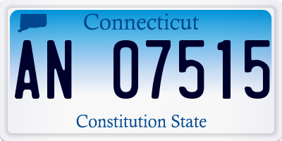 CT license plate AN07515