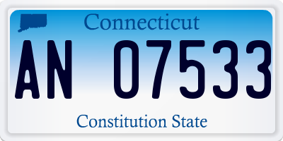 CT license plate AN07533