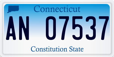 CT license plate AN07537