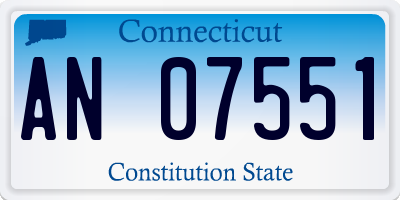 CT license plate AN07551