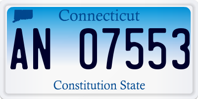 CT license plate AN07553