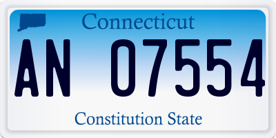 CT license plate AN07554