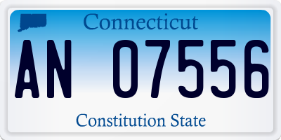 CT license plate AN07556