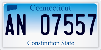 CT license plate AN07557