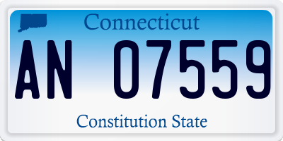 CT license plate AN07559