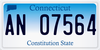 CT license plate AN07564