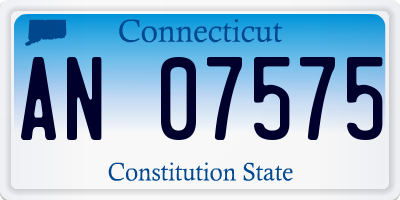 CT license plate AN07575