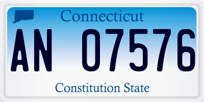 CT license plate AN07576