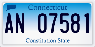 CT license plate AN07581