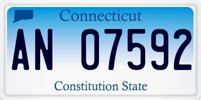CT license plate AN07592