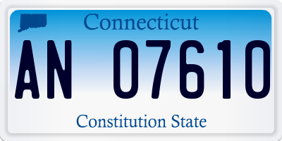 CT license plate AN07610