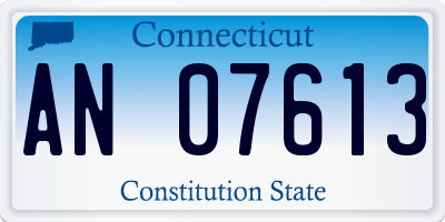CT license plate AN07613