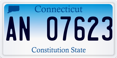 CT license plate AN07623