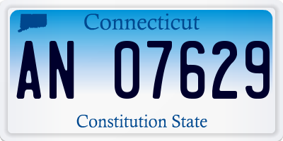 CT license plate AN07629
