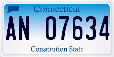 CT license plate AN07634