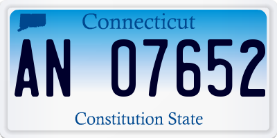 CT license plate AN07652