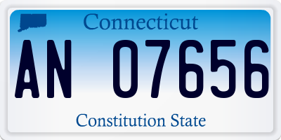CT license plate AN07656