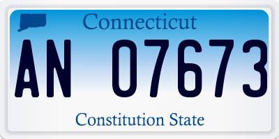 CT license plate AN07673