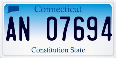 CT license plate AN07694