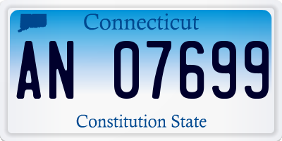 CT license plate AN07699