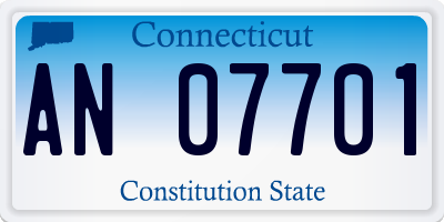 CT license plate AN07701