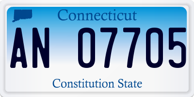 CT license plate AN07705