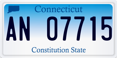 CT license plate AN07715