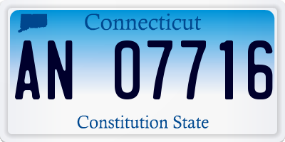 CT license plate AN07716
