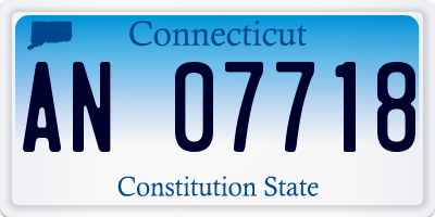 CT license plate AN07718
